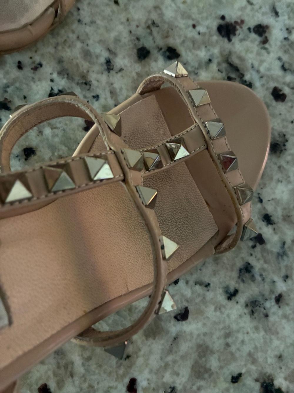 Valentino Rockstud Strappy Heels - Beige - Picture 11 of 14